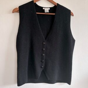 Vintage Talbots Button Up Wool Vest Top